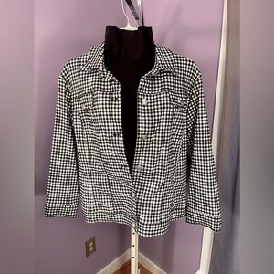CUTE BLACK AND WHITE JACKET - XL OR PXL - STRETCHY